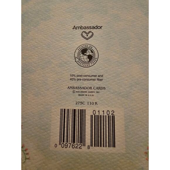 Vintage Ambassador Greeting Card Get Well Soon Trifold w Angels W Envelope(Gg19) - Picture 5 of 5